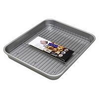 谷口金属工業 クッキングバット 網付き 浅型 約37.3×30.9cm 角型 1個