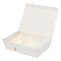 【アウトレット】【Goエシカル】訳あり ＨＥＩＫＯ エコランチボックス 2仕切 ホワイト 004409009 1セット（60枚：20枚入×3袋）