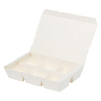 【アウトレット】【Goエシカル】訳あり ＨＥＩＫＯ エコランチボックス 6仕切 ホワイト 004409012  1セット（60枚：20枚入×3袋）