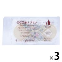 布ライナー 肌ケアタイプ 羽つき 237mm fuwako eco スケアー小花グレー 1セット（1枚入×3）地の塩社