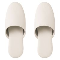 テンダイ ステッチビニールスリッパ スリッパ ビニール 来客 病院 介護 ホワイト 1セット（5足）