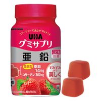 UHA味覚糖　UHAグミサプリ　亜鉛（30日分）　いちご味　1個（60粒入）　ボトルタイプ　ボトルタイプ　サプリメント