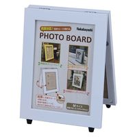ナカバヤシ フォトボード スタンド型 2L 2面 ホワイト F-TP-124-W 1枚