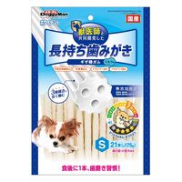 ドギーマン ホワイデント 長持ち歯みがき ギザ棒ガム S 超小型・小型犬向き 国産 21本 1袋 犬用 おやつ 歯磨き