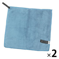 クイックドライハンドタオル ブルー 1セット（1枚×2） LAKOLE/ラコレ