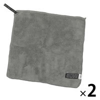 クイックドライハンドタオル チャコール 1セット（1枚×2） LAKOLE/ラコレ