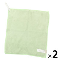 クイックドライハンドタオル グリーン 1セット（1枚×2） LAKOLE/ラコレ