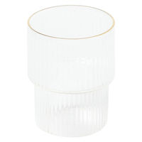 【LAKOLE/ラコレ】 ゴールドラインストライプグラス