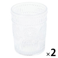 エンボスグラス クリア 1セット（1個×2） LAKOLE/ラコレ