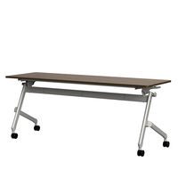 TOKIO 平行フォールディングテーブル2 幕板無し 幅1800×奥行600×高さ720mm ダーク 1台（2梱包）