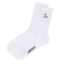 メンズ ジャストゴーストソックス ホワイト 25～27cm LAKOLE/ラコレ