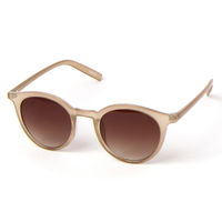 オーバルフレームサングラス ライトブラウン LAKOLE/ラコレ