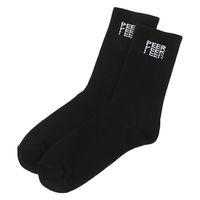 メンズ ジャスト重ねロゴソックス ブラック 25～27cm LAKOLE/ラコレ