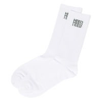 メンズ ジャスト重ねロゴソックス ホワイト 25～27cm LAKOLE/ラコレ