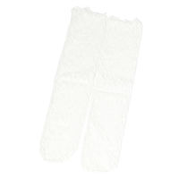 レディース ロングレースソックス ホワイト 23～25cm LAKOLE/ラコレ