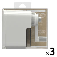 ナカバヤシ 手動鉛筆削りmini ホワイト DPS-H401WH 1セット(1個×3)