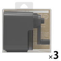 ナカバヤシ 手動鉛筆削りmini ブラック DPS-H401BK 1セット(1個×3)