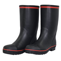 ヤマショウ 先芯入りセーフティーラバーブーツ ブラック 鉄芯 吸汗 27.0cm YGB-004BK 1足（直送品）