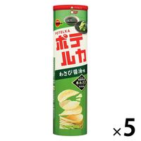ポテトチップス スナック菓子 ポテルカ わさび醤油味 90ｇ 5箱 ブルボン