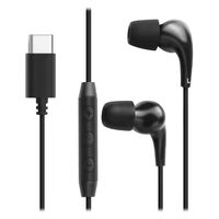 FSC TypeーC接続イヤホン 低反発イヤーピース付<ブラック> FSーCEMSLB01ーBK 1個
