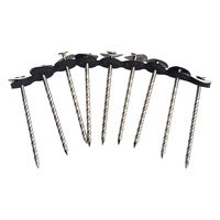 山喜産業　ステンレス連結傘釘大平頭黒パッキン　ＳＵＳ３０４　６５ｍｍ　９本連結　防水・屋根用　1箱(30連入)（直送品）