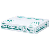 サラヤ エンボス手袋PE Mサイズ クリア 透明 食品衛生法適合 グローブ 51184 1梱(200枚入x20個)（直送品）