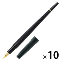 パイロット 万年筆 デスクペン 金色仕様 ブラック軸 細字（F） P-DPP-1S-BF 1セット（1本×10）