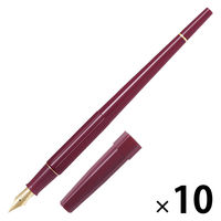 パイロット 万年筆 デスクペン 金色仕様 レッド軸 極細字（EF） P-DPP-1S-REF 1セット（1本×10）