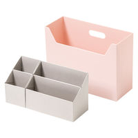 吉川国工業所 持ち運びができる収納ボックス インナーオーガナイザーS・L付き ピンク MBー02_P 1個