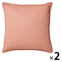 無印良品 オックスクッションカバー ５５×５９ｃｍ用 ピンク 1セット（1枚×2） 良品計画