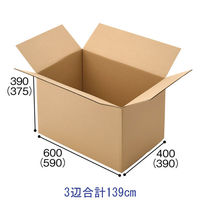 【140サイズ】　「現場のチカラ」　無地ダンボールCライナー　外寸：幅600×奥行400×高さ390mm　1梱包（20枚入） オリジナル（わけあり品）