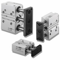 TAIYO 空気圧シリンダ(省スペース形) 薄型ガイド付シリンダ 10Gー3 10Gー3AL16N100ーGS2 1P（直送品）