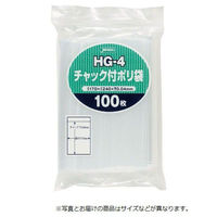ジャパックス チャック袋付ポリ袋 EG-4 200枚 透明 厚み0.04mm