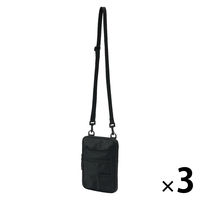 無印良品 ペン差し付き 撥水ショルダーバッグ 黒 1セット（1個×3） 良品計画