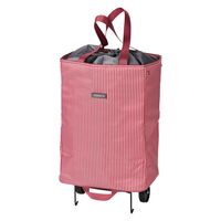 レップ ショッピングカート 折りたたみハンディトートカート 保冷保温 30L ストライプ レッド 1台