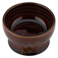 【アウトレット】ハッピーダイニング 脚付ウォーターボウル 日本製 ブラウン 1個 猫壱