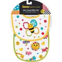 シャディ 【2袋セット】サッシーのあかちゃんえほんタオル タオルビブ2枚セット 25-0251-044 1セット(2袋)（直送品）