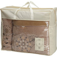 シャディ 日本製 吸湿発熱わた入り やわらかタッチ毛布ふとん&敷パット 25-2844-050 1箱（直送品）