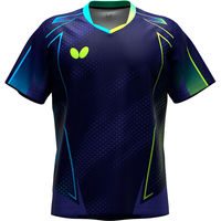 Butterfly(バタフライ) 卓球 ネイサス・シャツ XO ネイビー 47180 1セット(1枚入)（直送品）