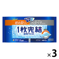 ユニ・チャーム ウェーブ　1枚完結フロア用ウェットシート　1セット(1個(12枚入)×3個）　フローリングシート