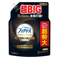 ファブリーズ 布用 W除菌+消臭 プレミアム クールアクアの香り 詰め替え 超特大 1240mL 1個 消臭スプレー P＆G