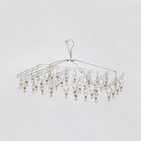 【均一価格】角ハンガー 40ピンチ ステンレス 1個 オリジナル