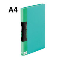 キングジム　クリアーファイルカラーベース（タテ入れ）　A4タテ　40ポケット　緑　132CW（わけあり品）