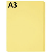 アスクル　カラーペーパー　特厚口　クリーム　A3　1冊（250枚入） オリジナル（わけあり品）