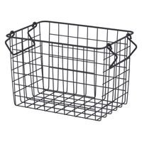 不二貿易 スタッキングワイヤーバスケット BK 26x18x18 26682 1個