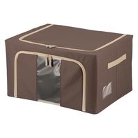 不二貿易 窓付&積み重ね収納ボックス 55L BR 63518 1個