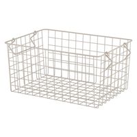 不二貿易 スタッキングワイヤーバスケット WH 37x26x18 26685 1個