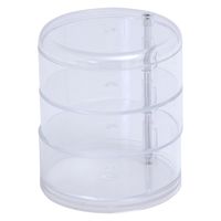 不二貿易 PSコスメ収納 3段ラウンド小物入れ 14384 1個