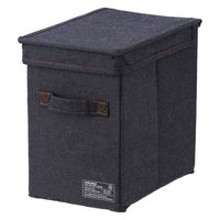 不二貿易 LB デニム調インナーボックス 縦ハーフ蓋付 67313 1個