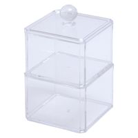 不二貿易 PSコスメ収納 蓋つき小物入れ2段 14378 1個